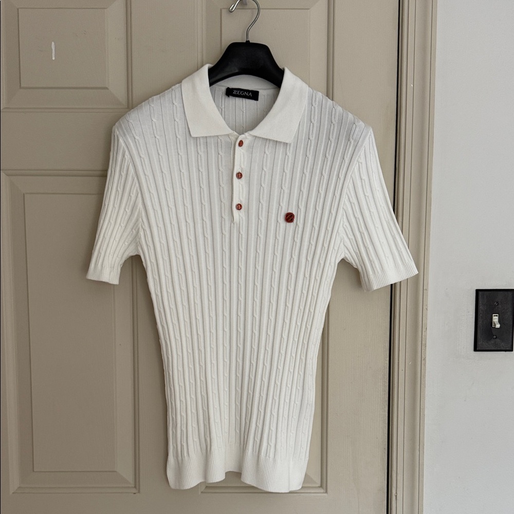 Zegna White Men's Polo Shirt